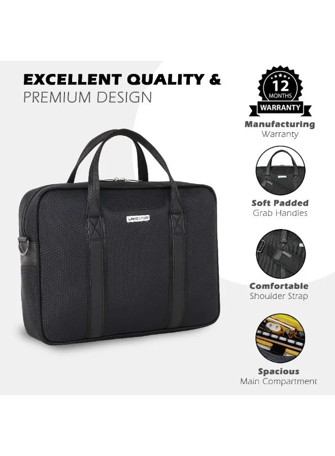 Lavie  Sport Elevate 1C Briefcase 9L |Multifunctional Laptop bag For Men & Women (BLACK)  | Best Price UAE